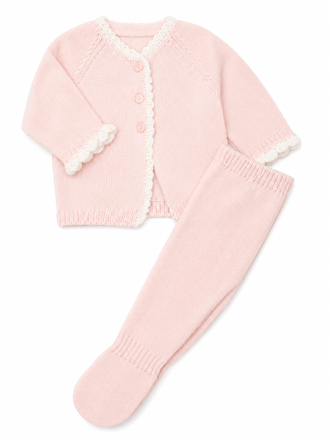 Conjunto tejido rosa