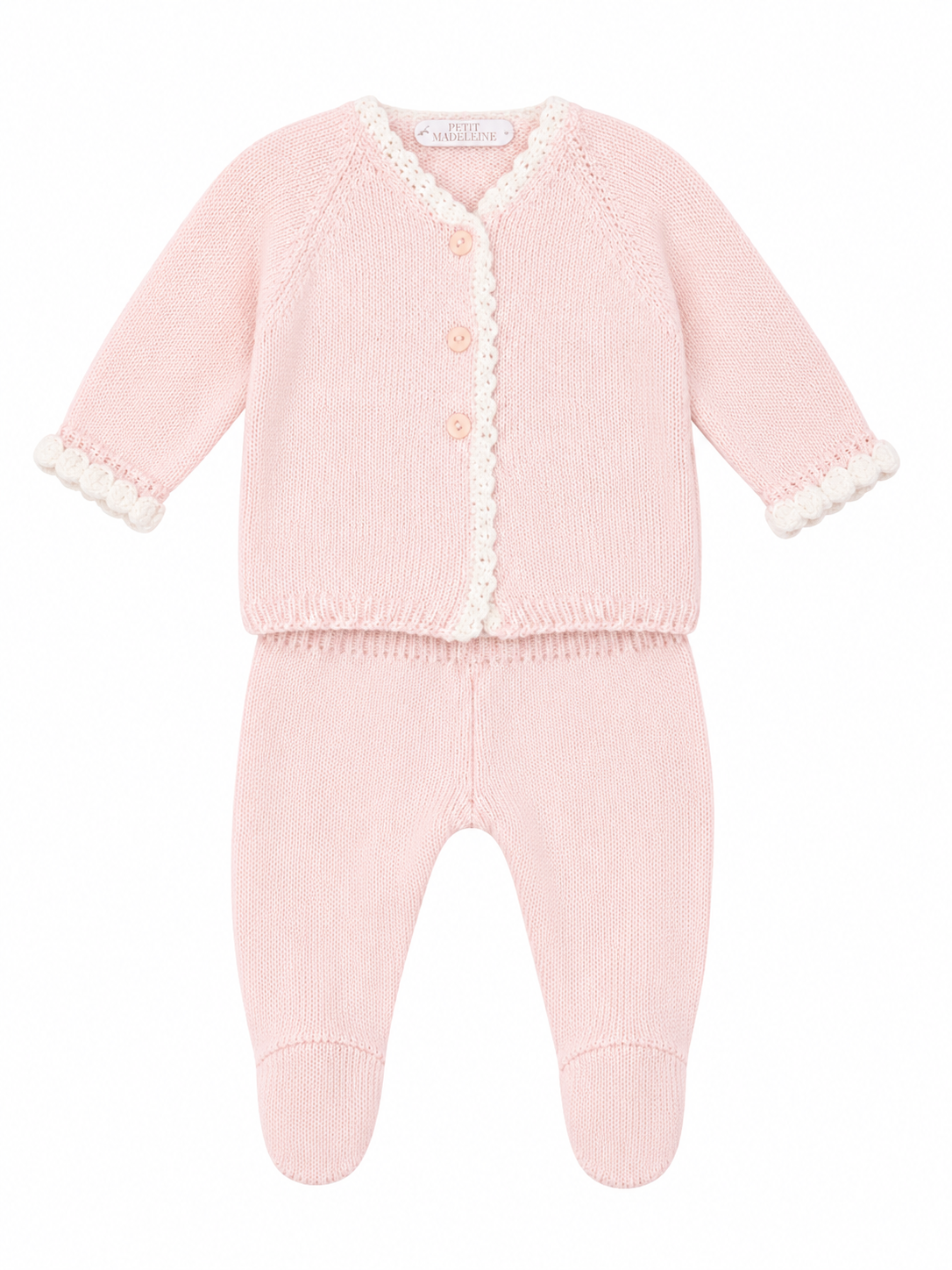 Conjunto tejido rosa