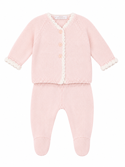 Conjunto tejido rosa