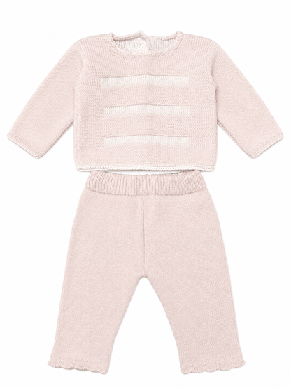 Conjunto Tejido Rosa Clásico